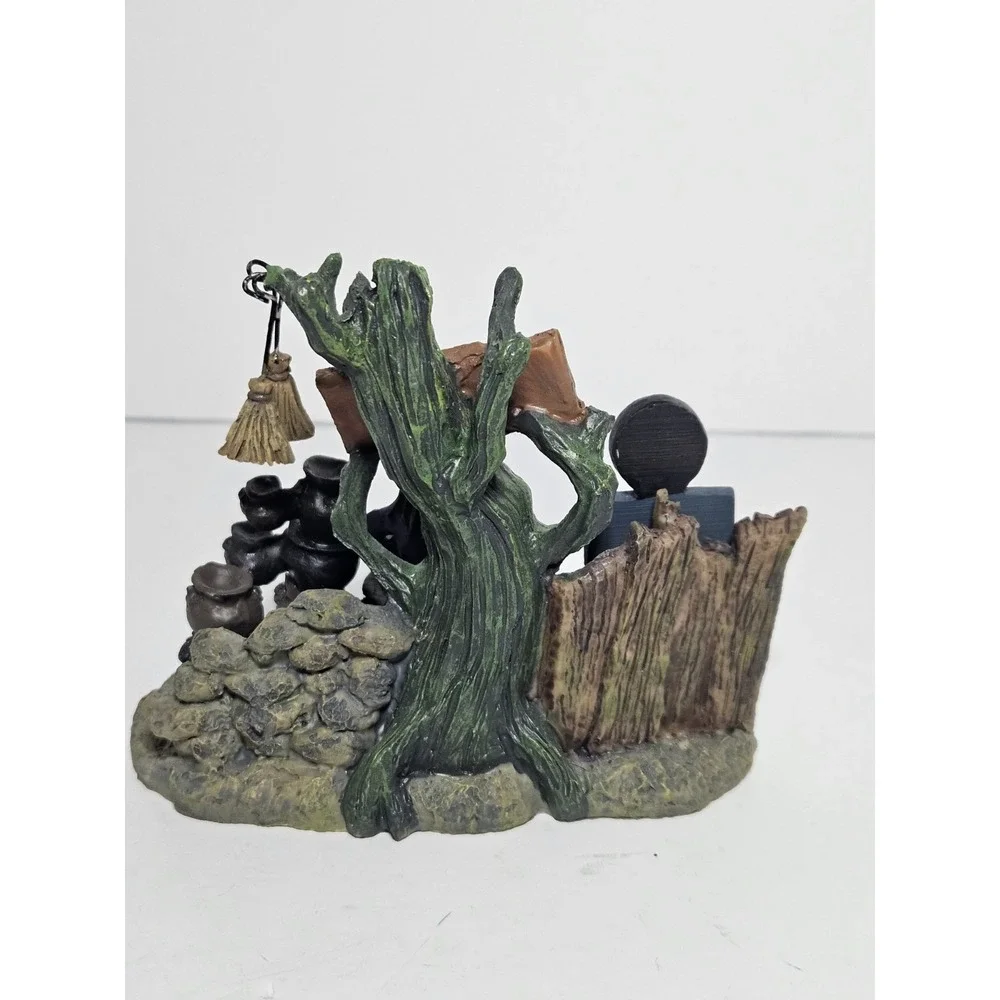 Spooky Hollow Flying Broom For Sale Witch Cauldron Halloween Village 2001